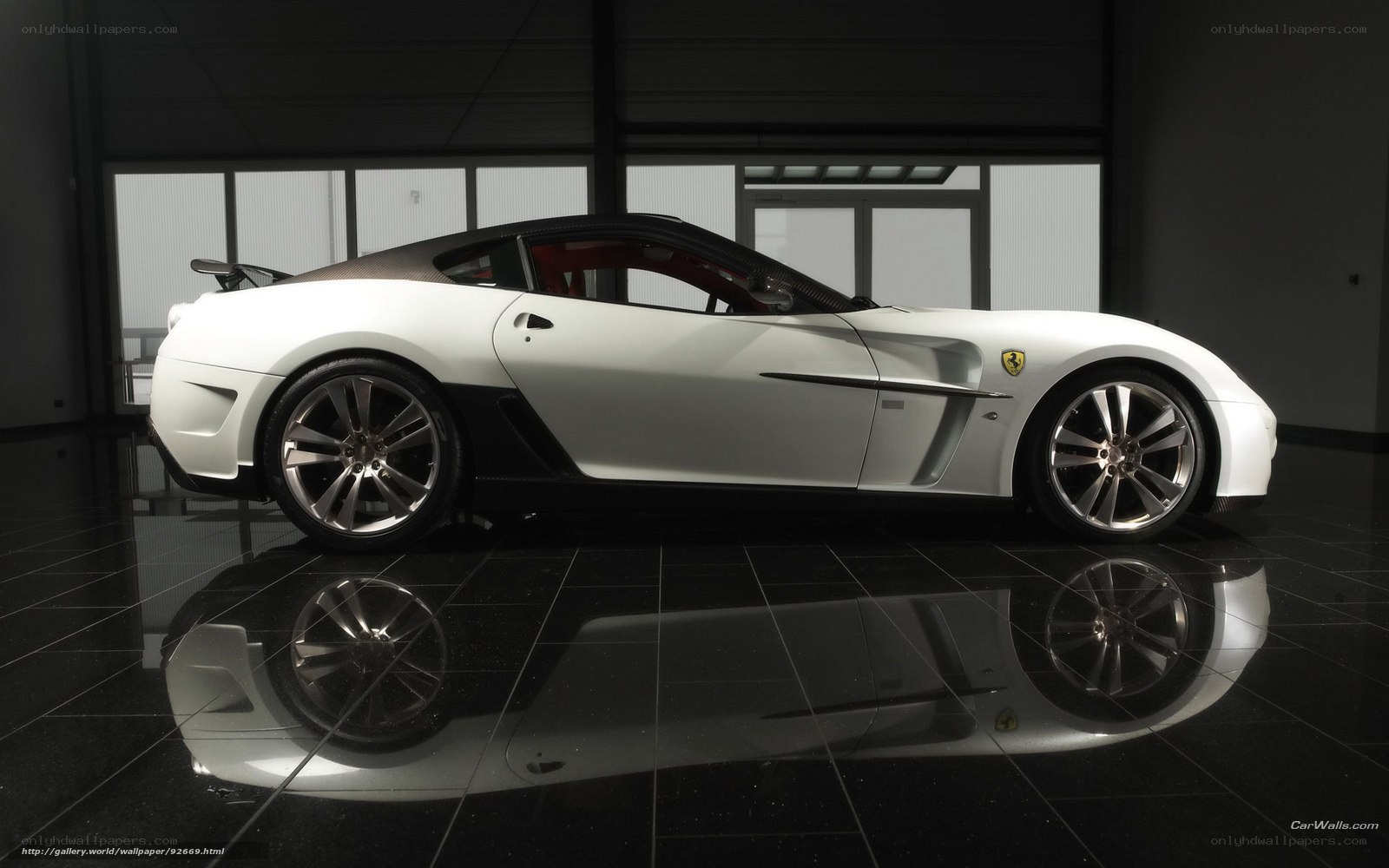 White Ferrari sports car