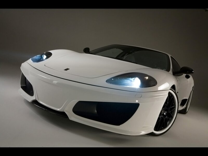 White Ferrari sports car
