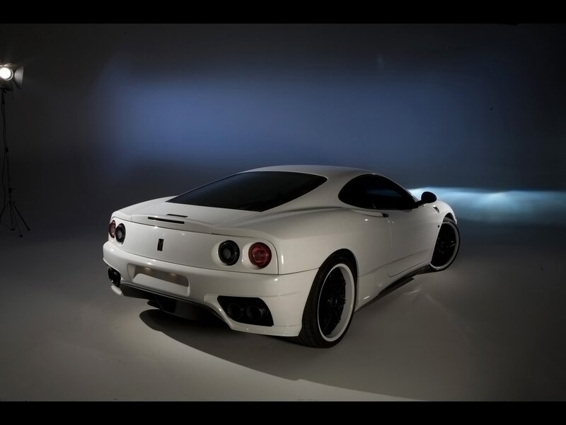 white ferrari sports car
