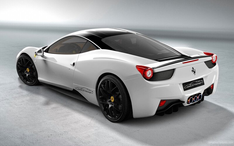white ferrari sports car