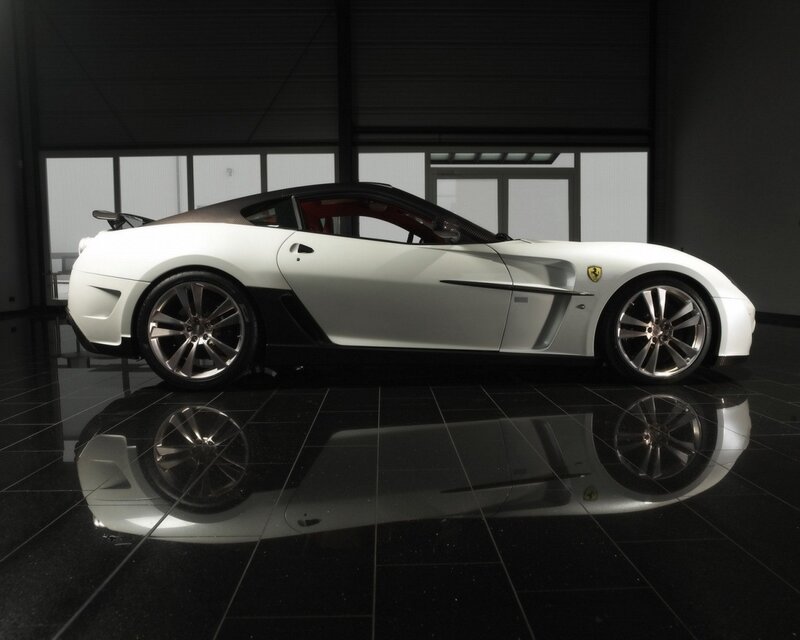 white ferrari sports car