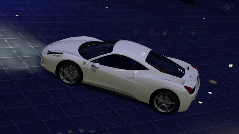 white ferrari sports car