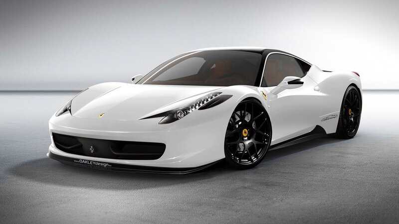 White Ferrari sports car