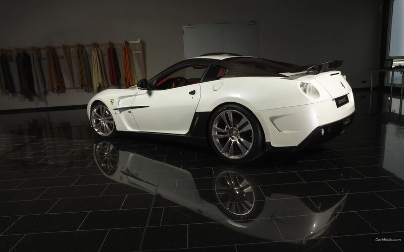 white ferrari sports car