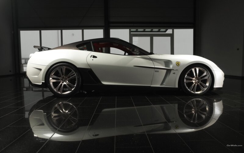 white ferrari sports car