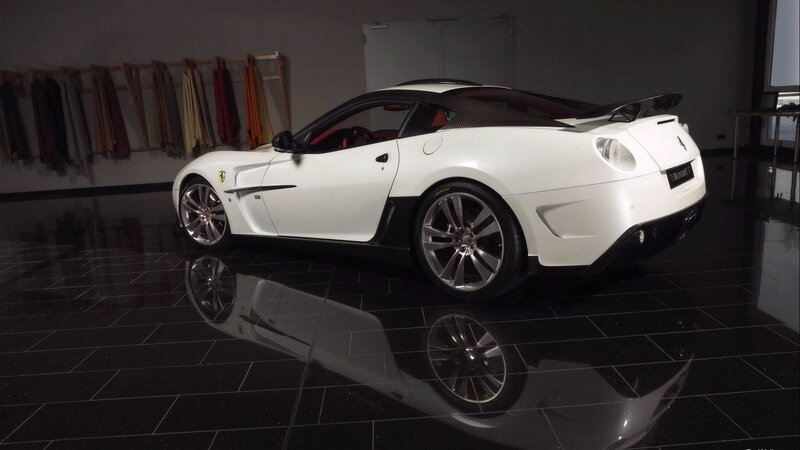 white ferrari sports car