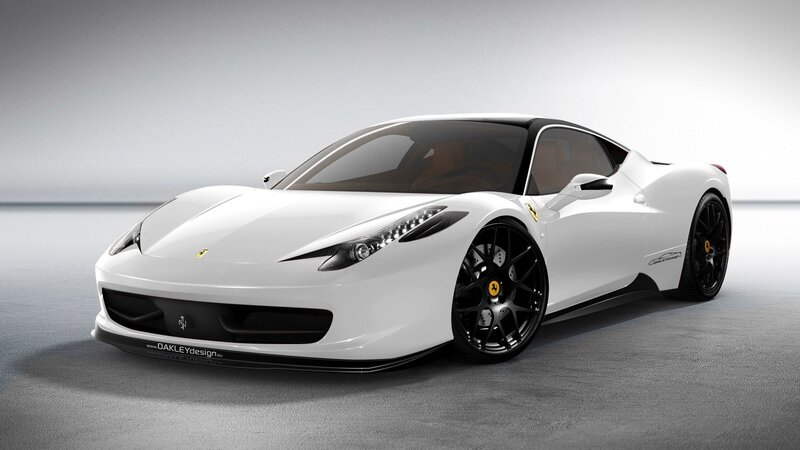 white ferrari sports car