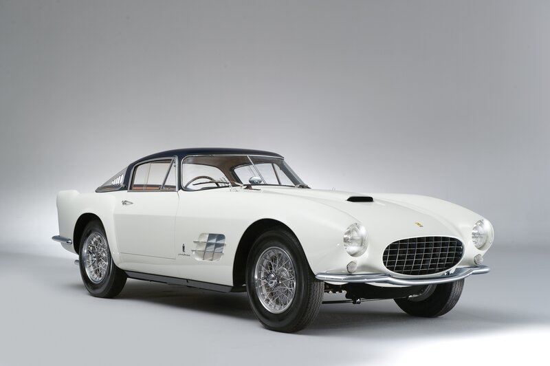 White Ferrari sports car
