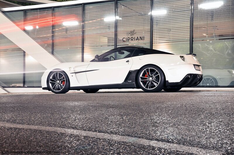White Ferrari sports car