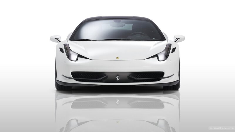 white ferrari sports car