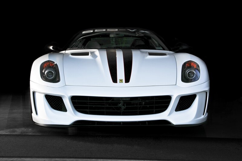 white ferrari sports car
