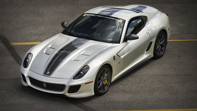 white ferrari sports car