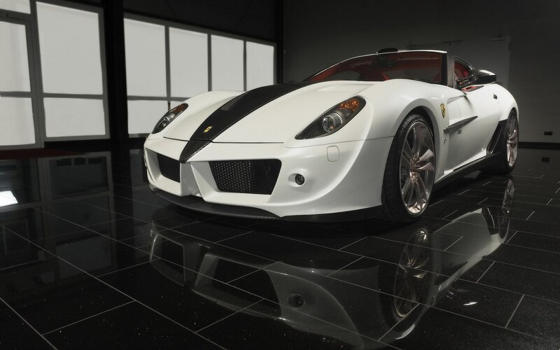 White Ferrari sports car