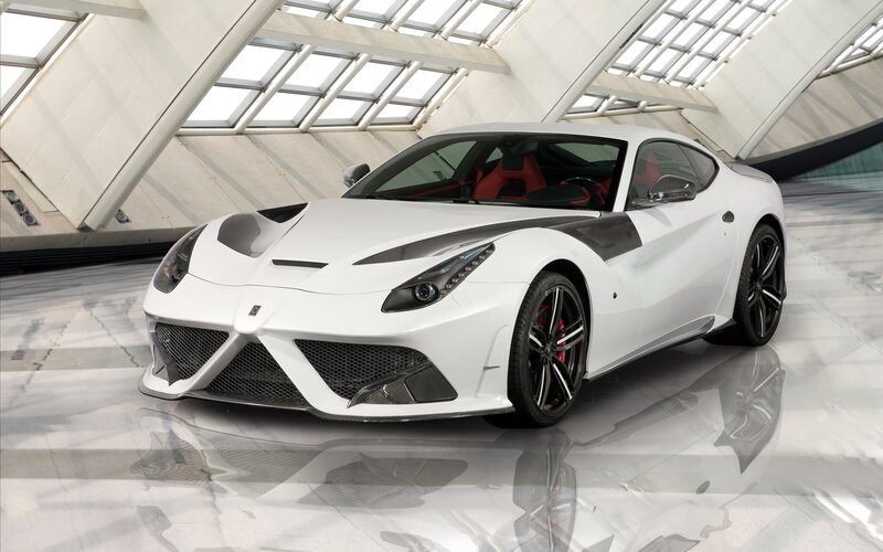 white ferrari sports car