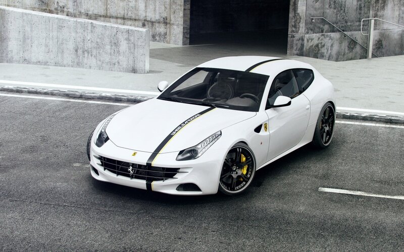 White Ferrari sports car
