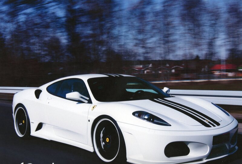 White Ferrari Sports Car — Dynamic, Photograph