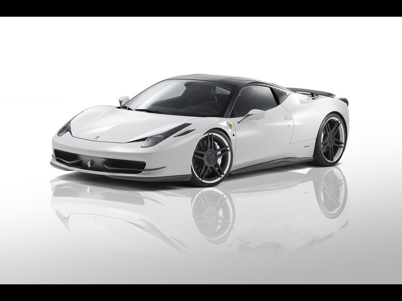 White Ferrari Sports Car — Neutral, Photograph, Wheels