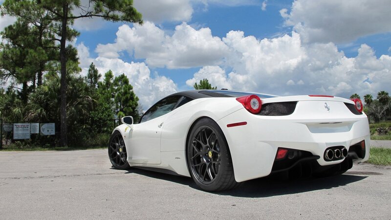 White Ferrari Sports Car — Serene