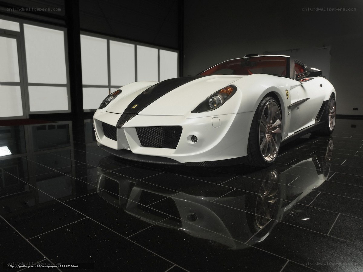 White Ferrari sports car