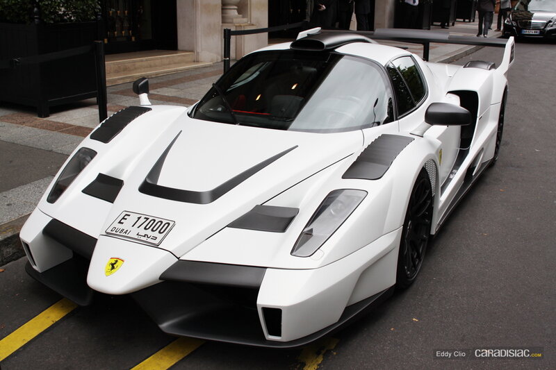 White Ferrari Supercar — Dramatic, Afternoon