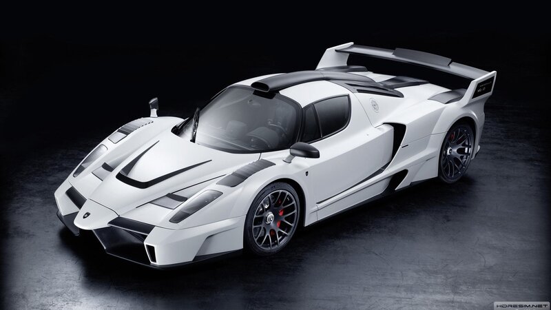 white ferrari supercar