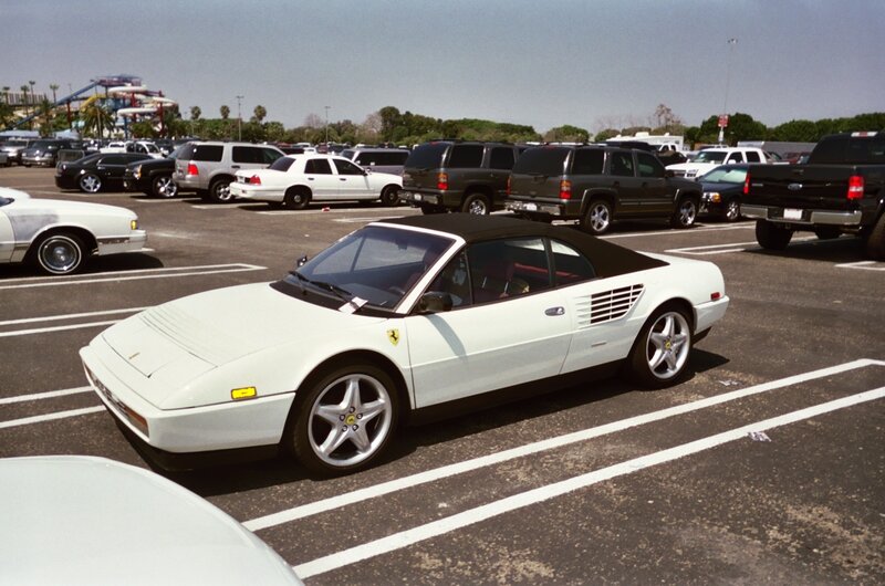 White Ferrari Testarossa