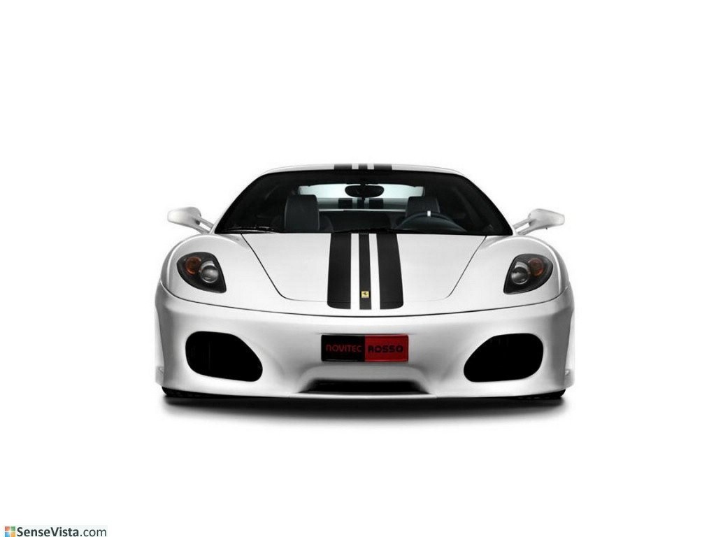 white ferrari with black stripes