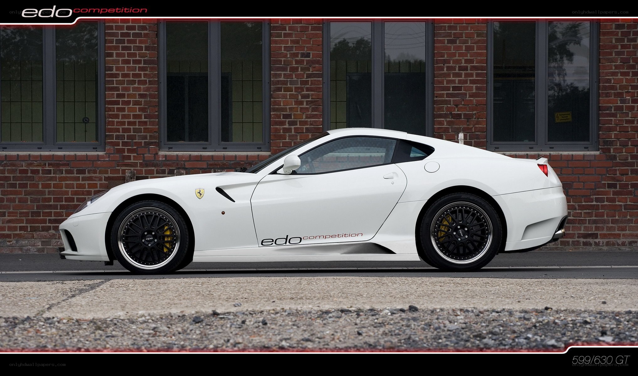 white ferrari with edo competition