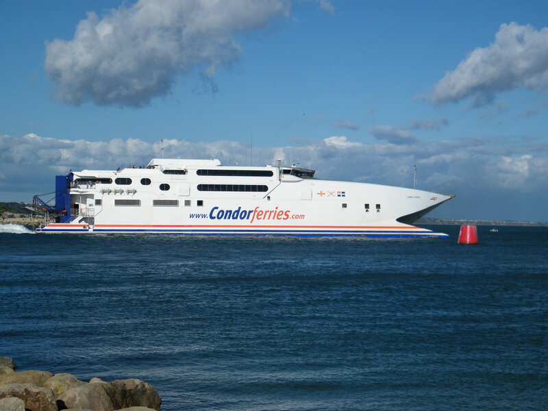 White Ferry Boat — Blue, Calm, Afternoon