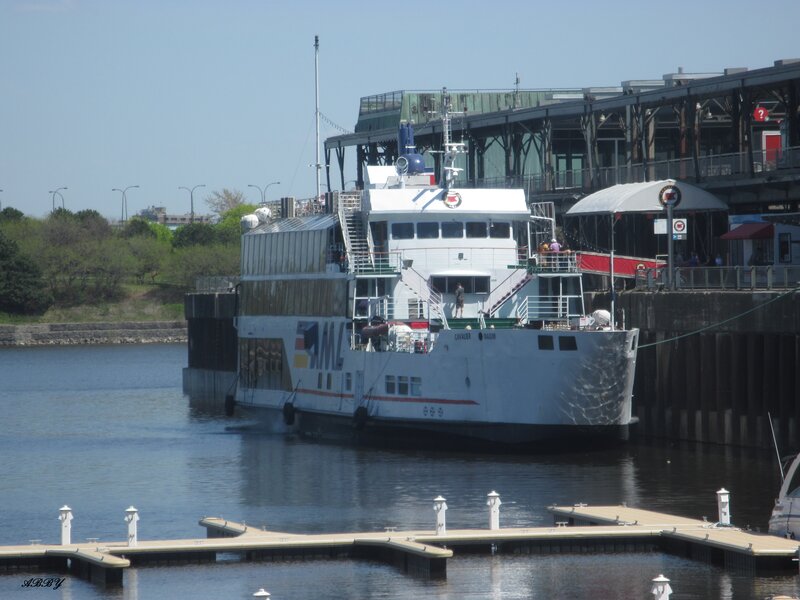 White Ferry Boat — Blue, Calm