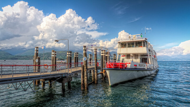 White Ferry Boat — Blue, Serene, Afternoon
