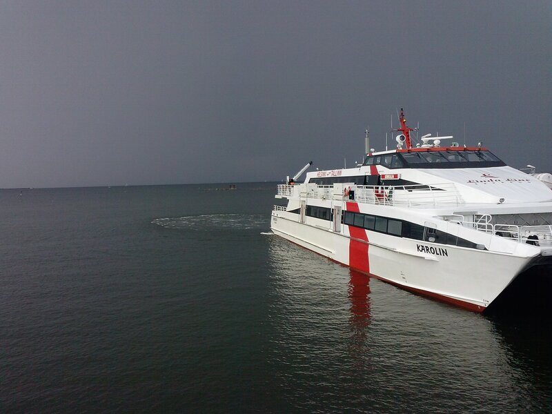 White Ferry Boat — Overcast, Photograph