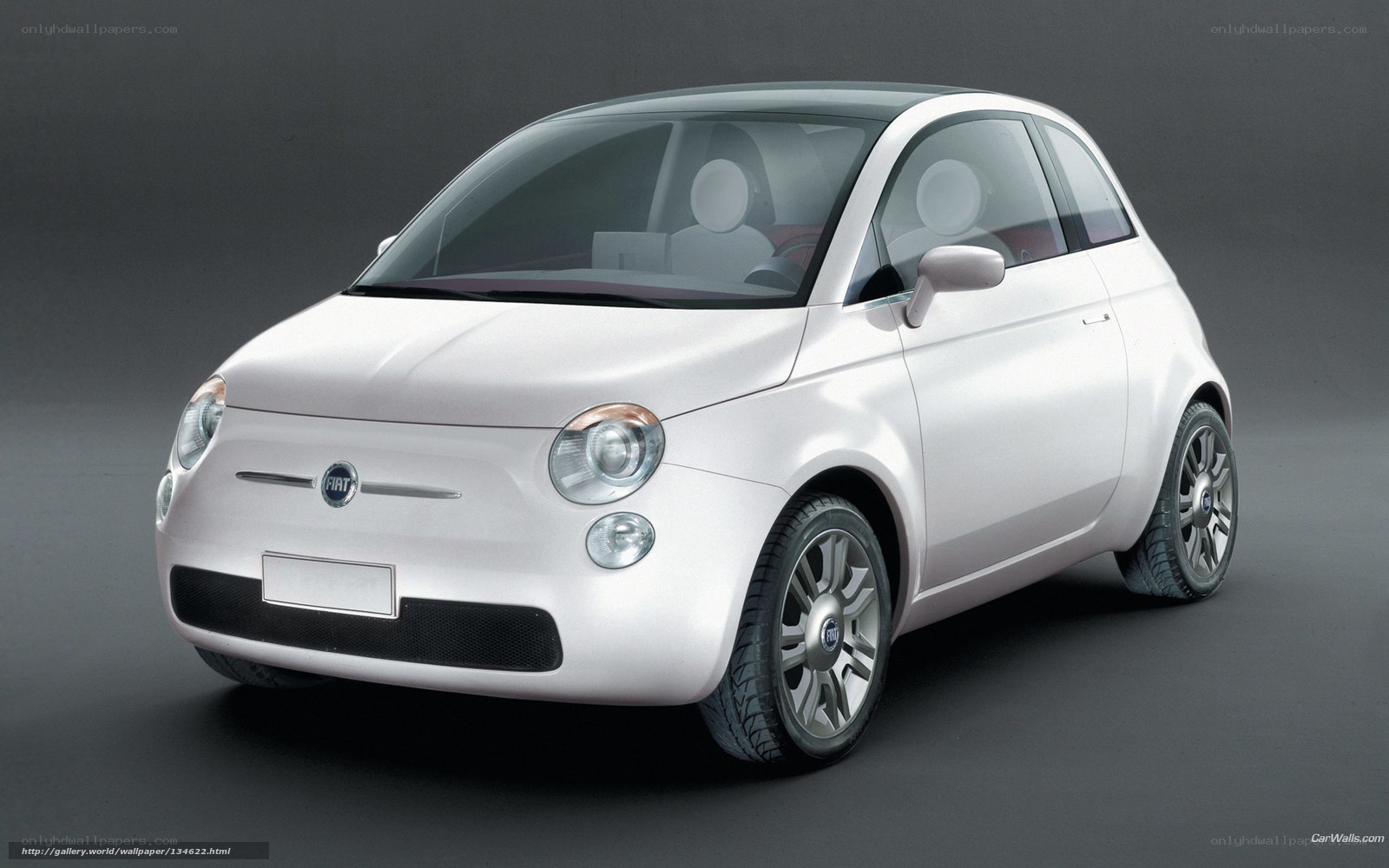 White Fiat 500 Concept Car