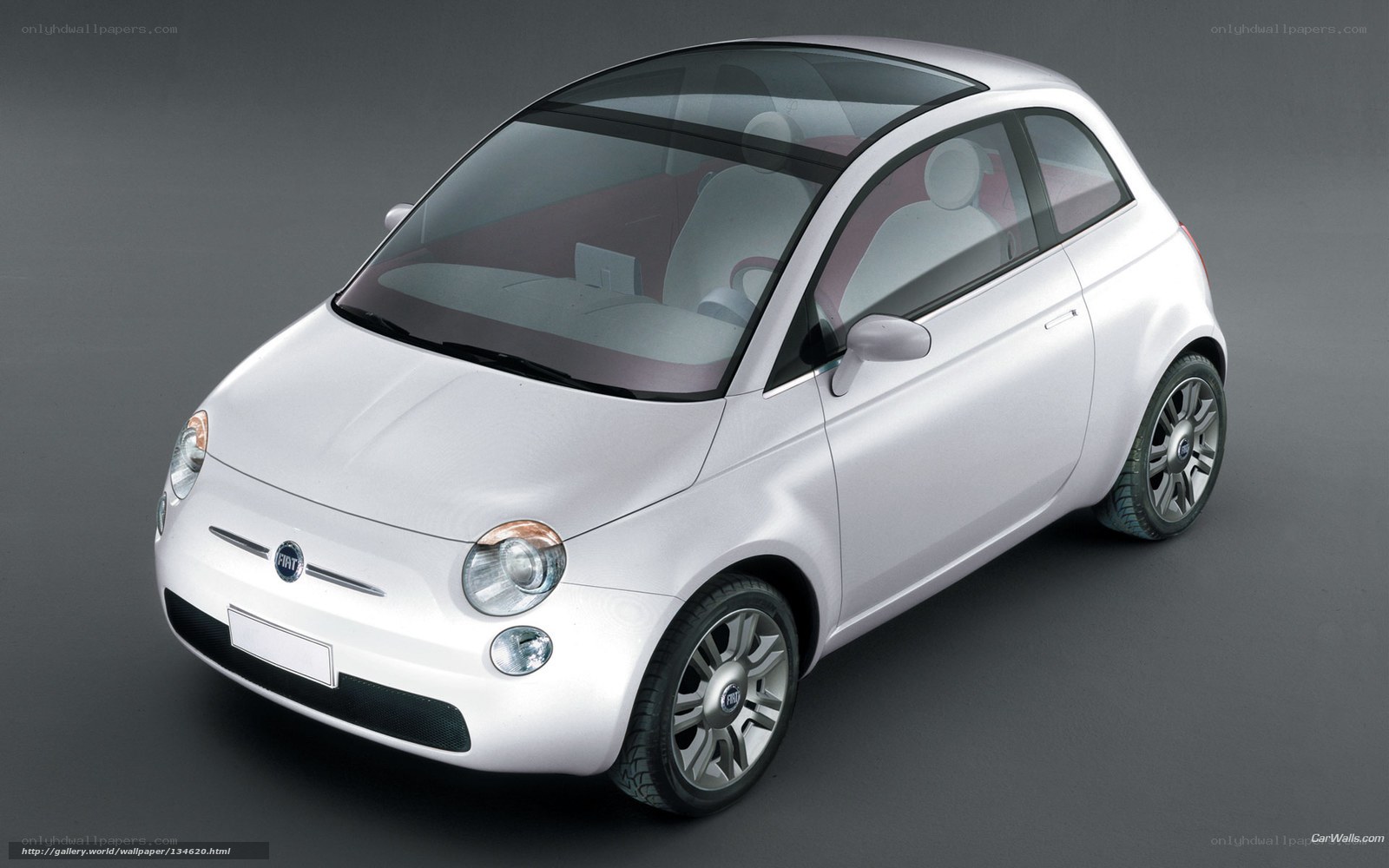 White Fiat 500 Concept Car