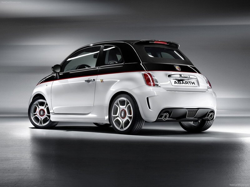 White Fiat Abarth 500