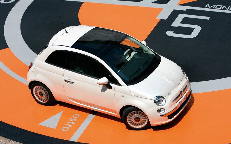 White Fiat Car — Neutral, Afternoon
