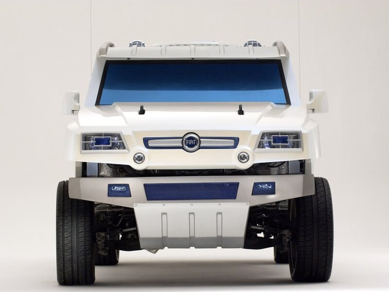 white fiat concept vehicle