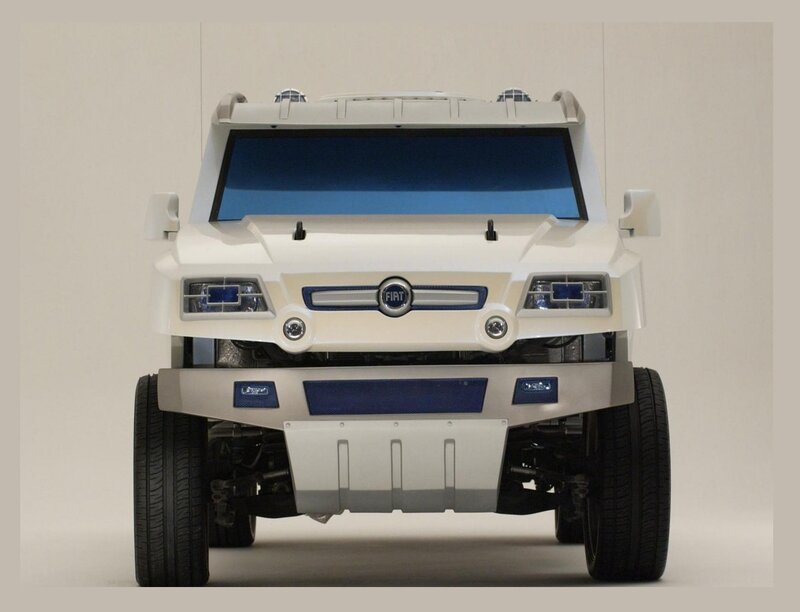 white fiat concept vehicle