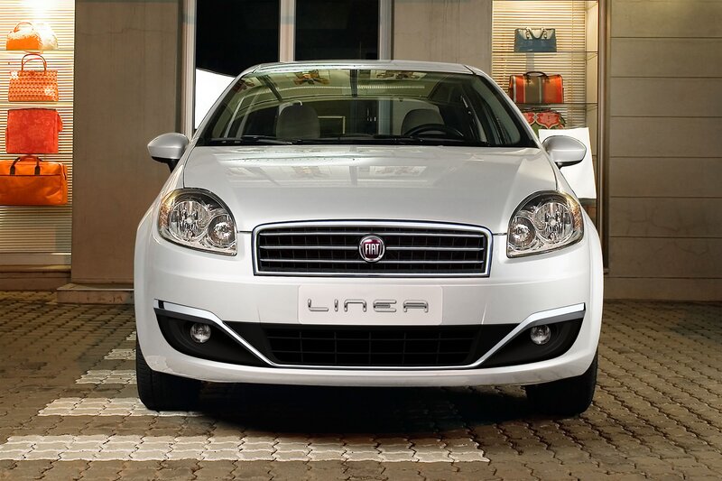 White Fiat Linea Car