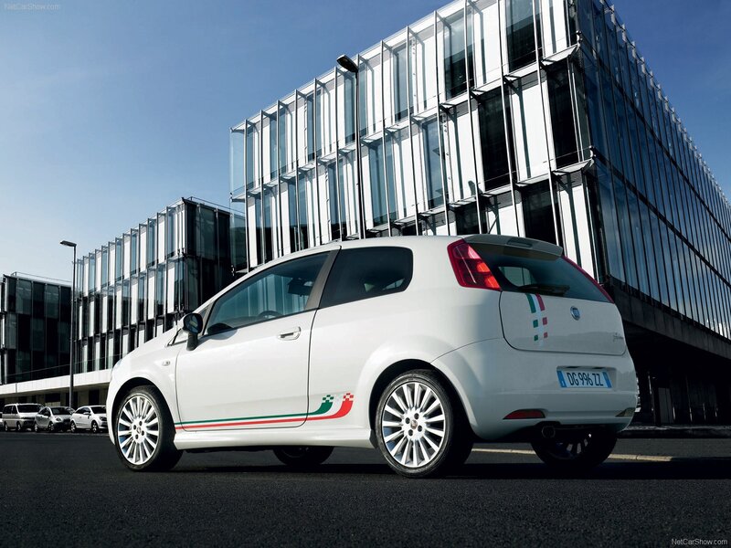 white fiat punto car