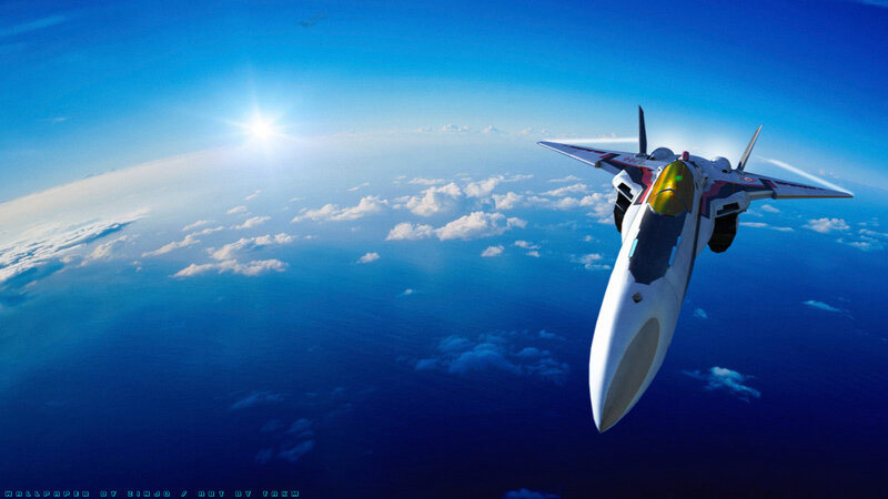 White Fighter Jet — Blue
