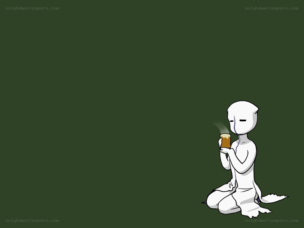 white figure drinking beverage
