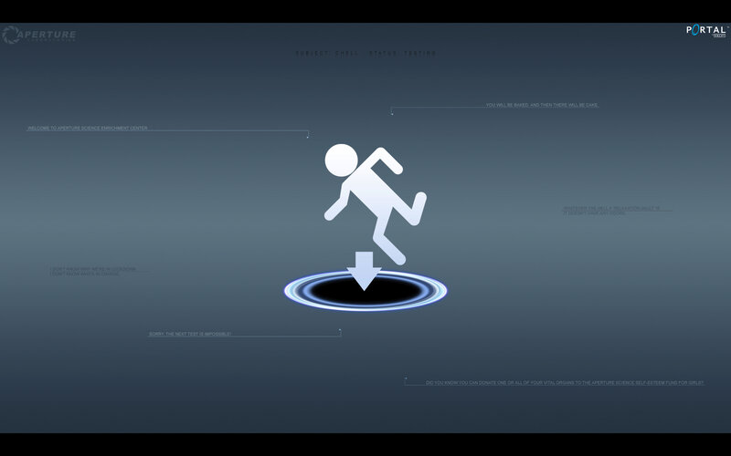 White Figure Falling — Blue