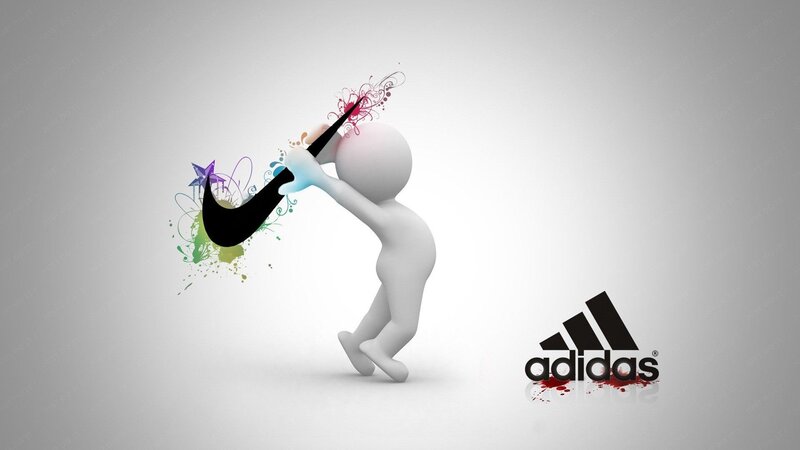 White Figure Holding Logo — Gray, Dynamic