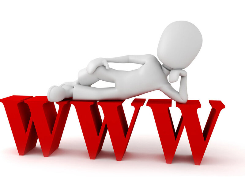 White Figure on WWW Letters