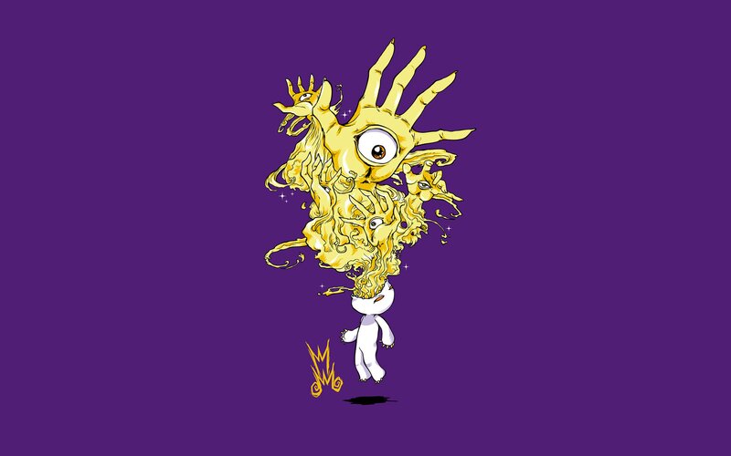 White Figure with Golden Head
