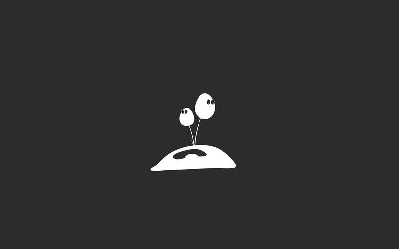 white figures on dark background