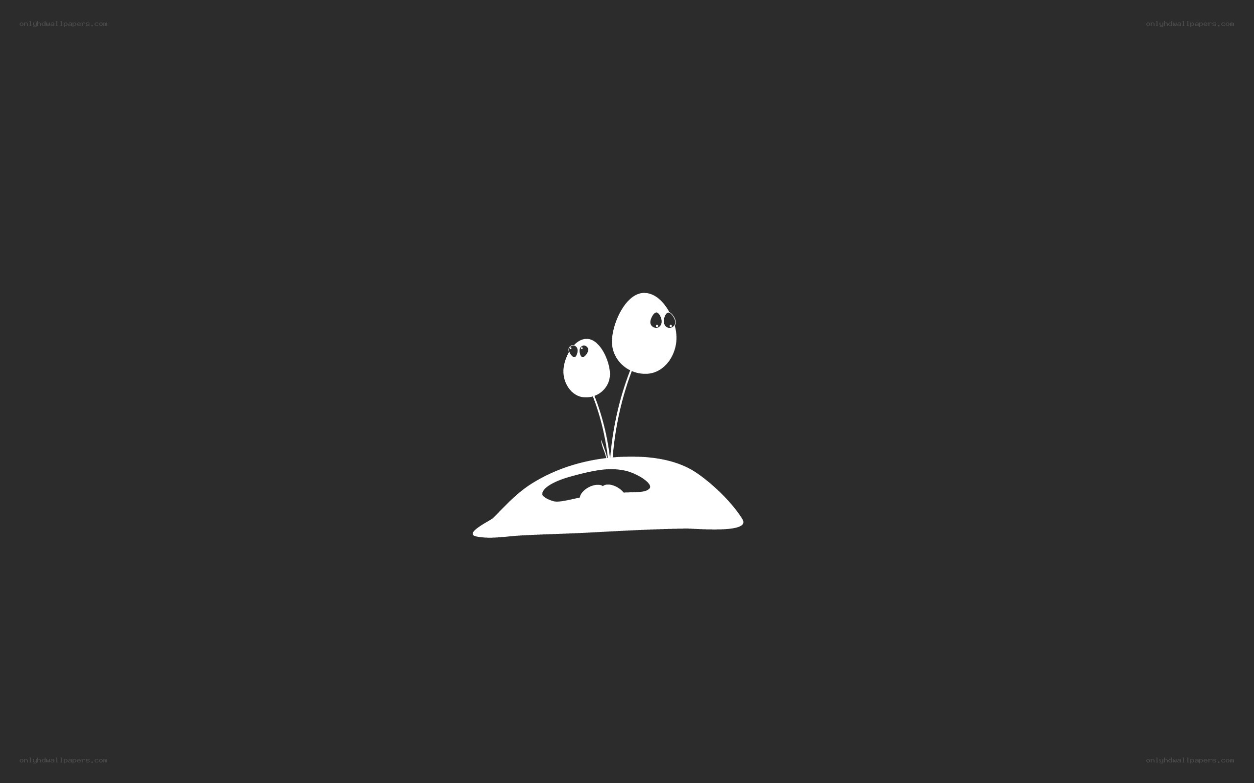 white figures on dark background