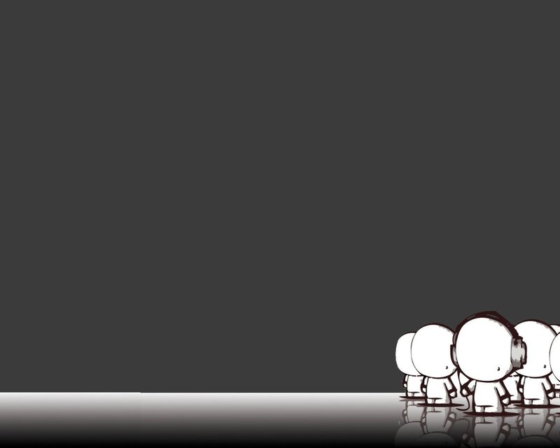 white figures on dark background