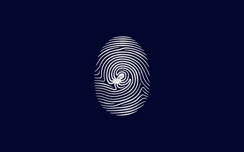 White Fingerprint Design